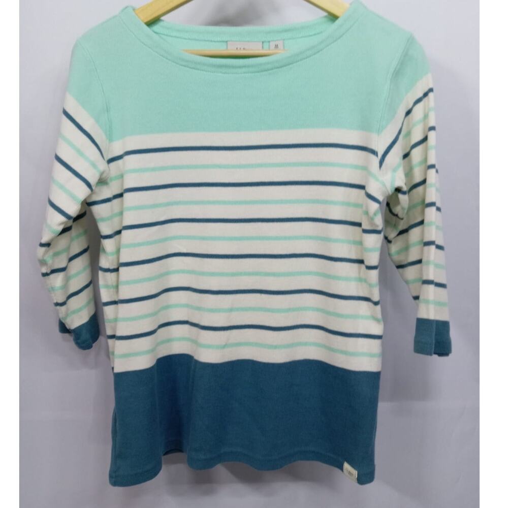 L.L.Bean Multicolor Striped Pullover Sweater Women Size M